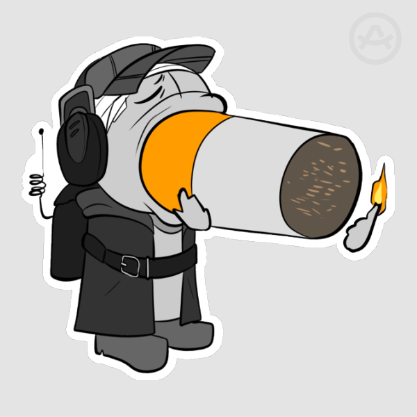 Deimos smoke a BIG FAT CIGARETTE sticker