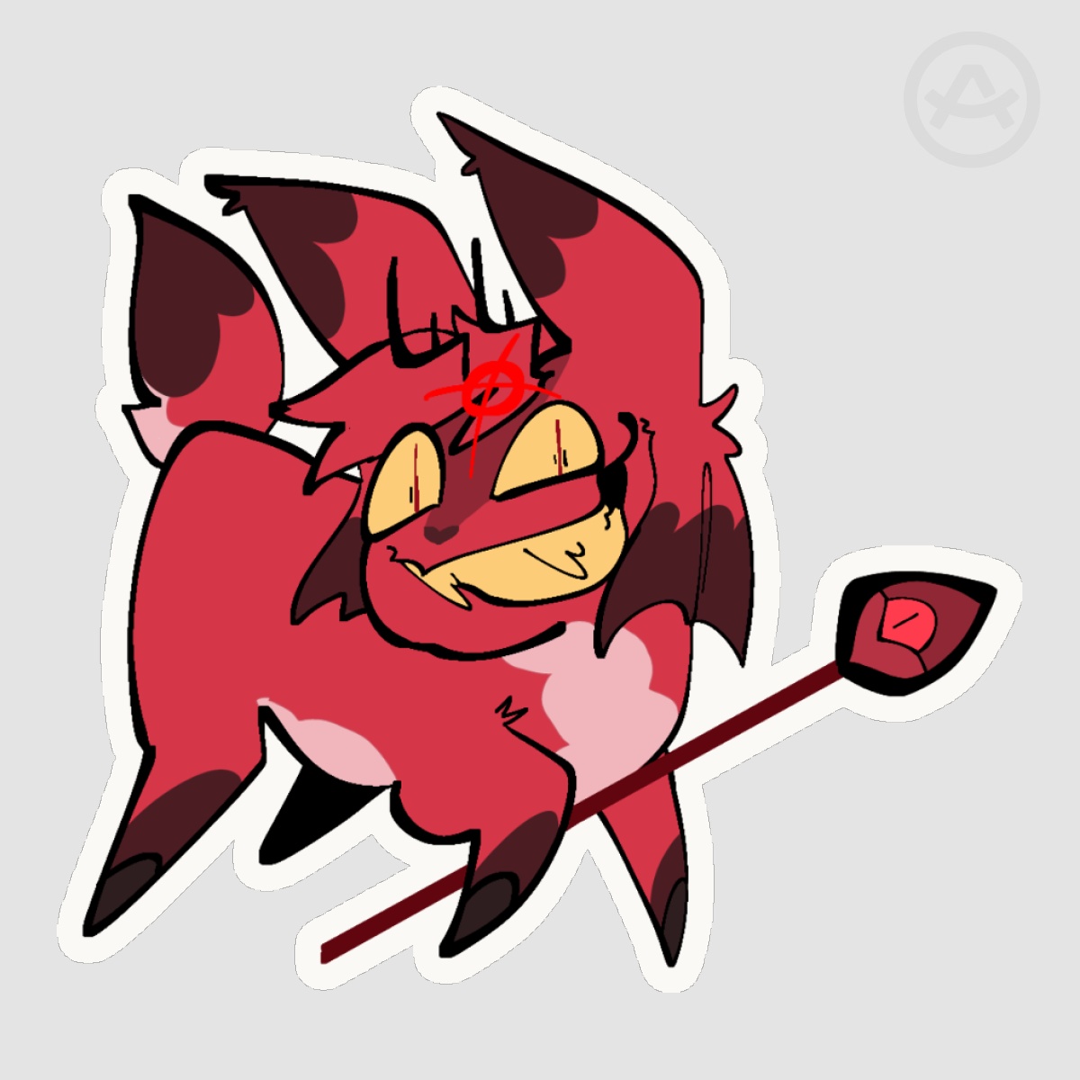Cat Alastor Sticker || Hazbin Hotel by Clydebqllz - ACGGOODS