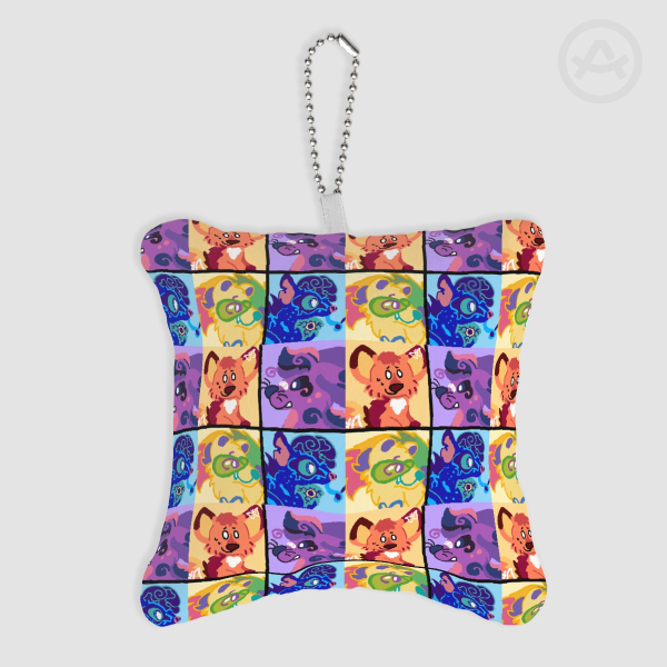 Furodiversity Tile Mini Pillow Keychain