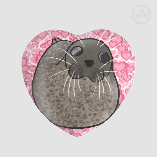 Yuki-Chan Heart Shape Plush Badge