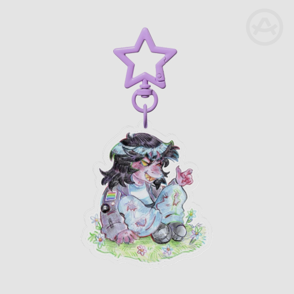 deltarune susie acrylic keychain