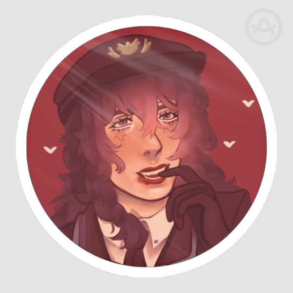 Punishment cop Joker round sticker / Persona 5