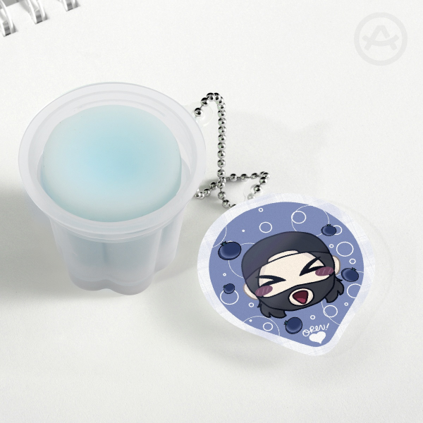 Resident Evil Clancy Jarvis Blueberry Jelly Keychain