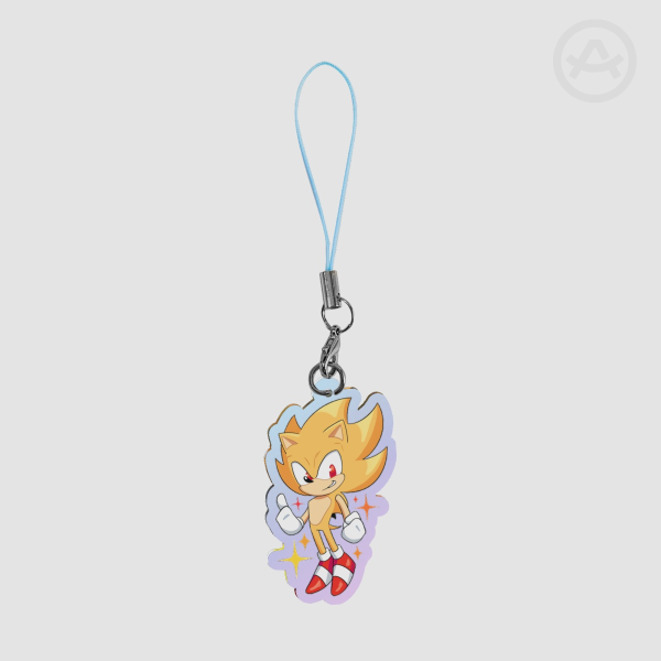 Super and Hyper Sonic Rainbow Acrylic Keychains