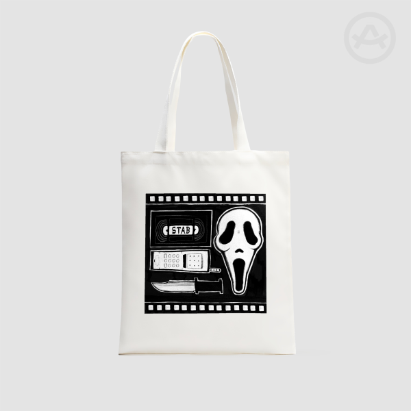 Black Ghostface Kit Canvas Tote Bags