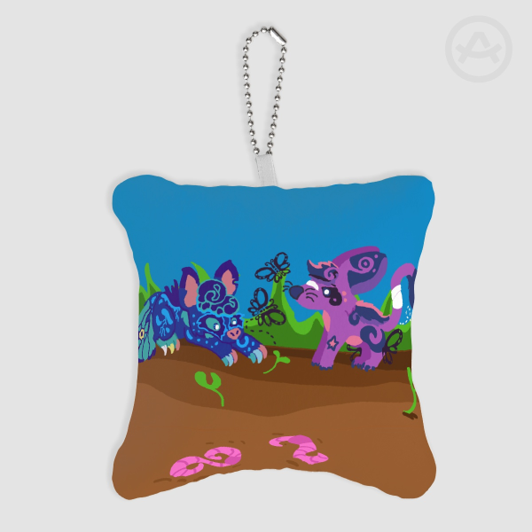 Furodivergent Frolic Mini Pillow Keychain