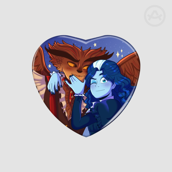 Frankelda and Herneval Heart Shape Badge