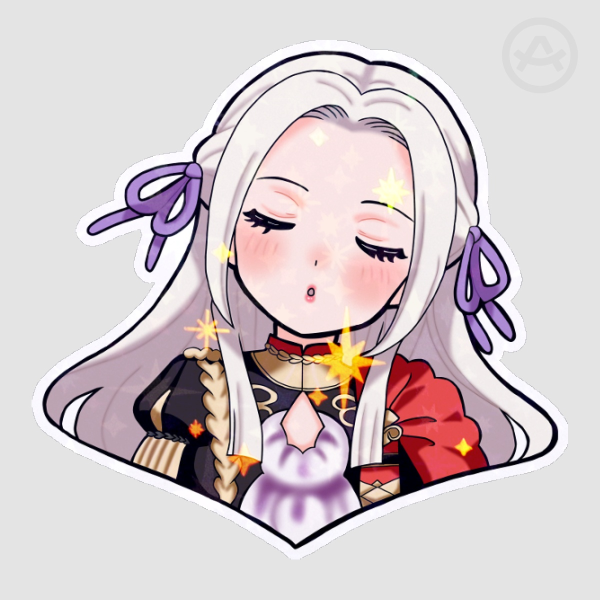 Dreamy Kissing Girl Holo Star Sticker