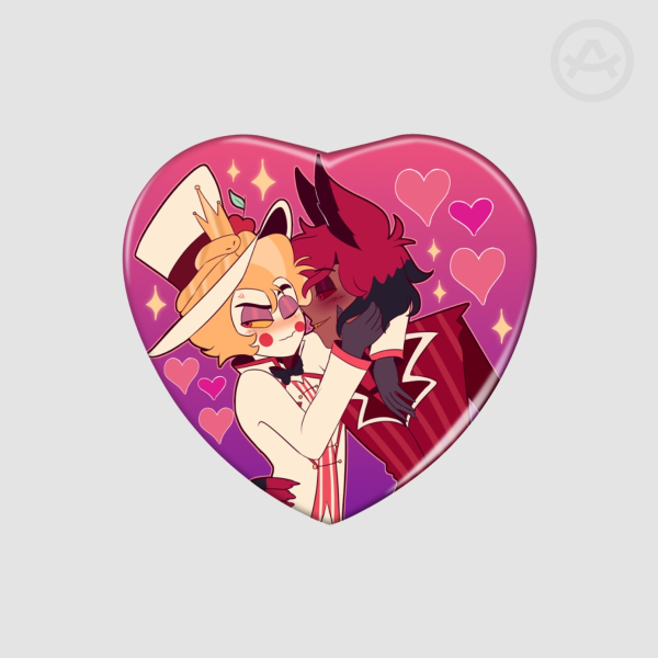 Radioapple Heart Shape Badge