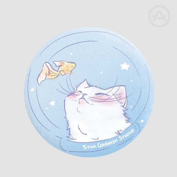 Plush Catstronaut Button