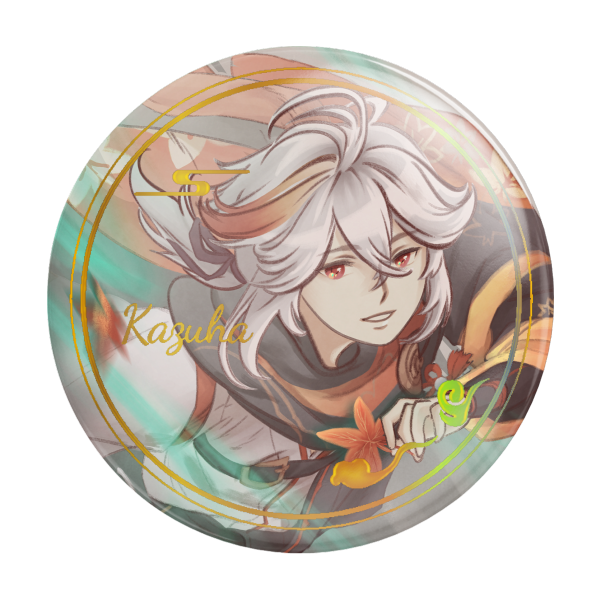 Kazuha Holographic foil Badge