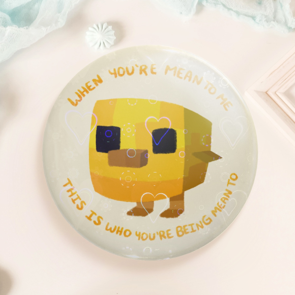 Minecraft Baby Chicken Button Pin