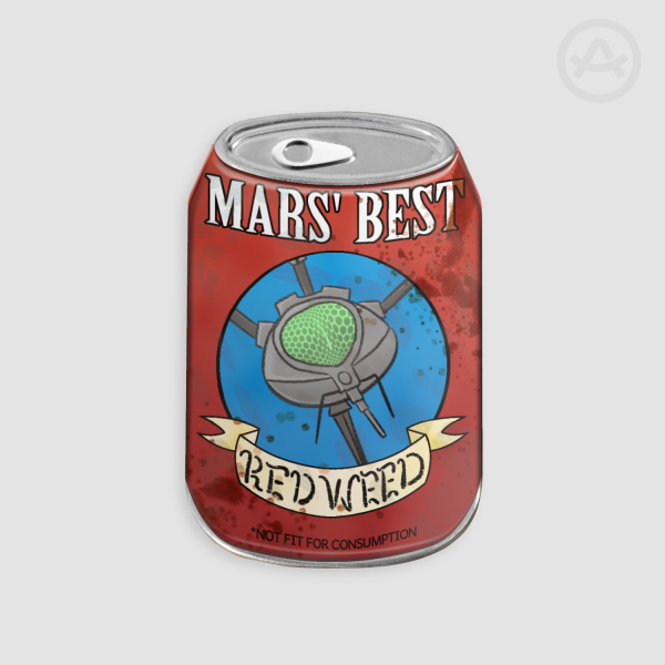 RED WEED Can Badge