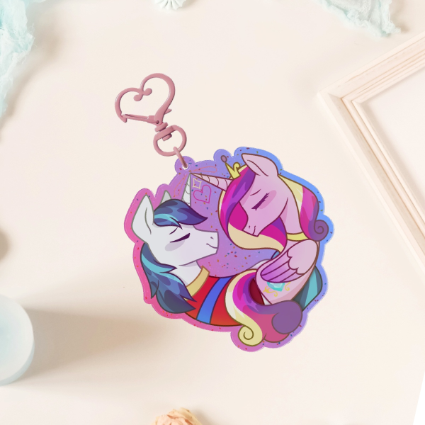 Glitter Royal Couple Charm