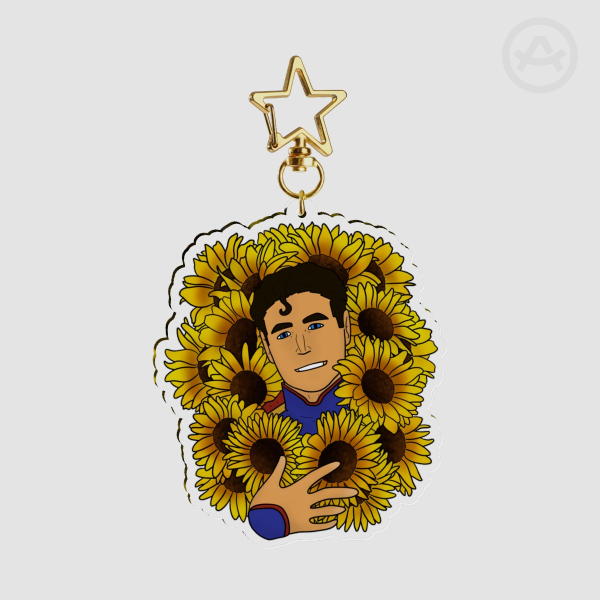Sunflowers For Superman Acrylic Keychains