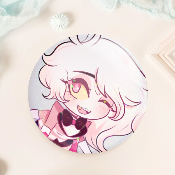 Chibi Angel Dust round badge