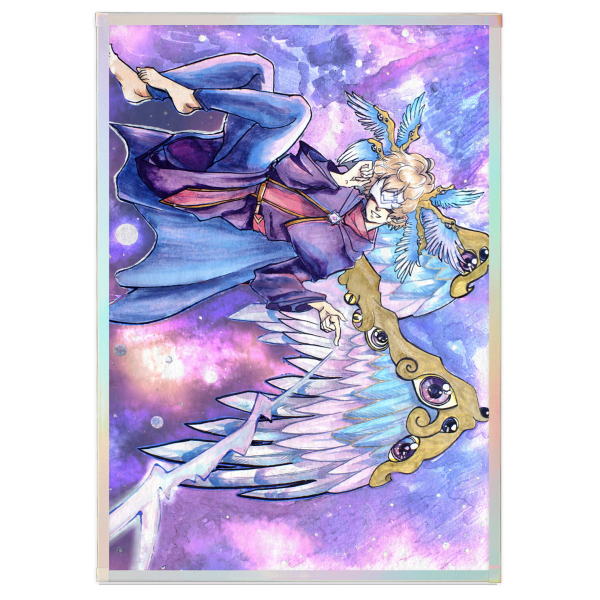 Watcher Grian on Rainbow-Edged Art Board - 5.8" x8.3"(A5)