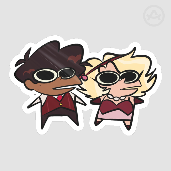 Alastor and Mimzy sticker