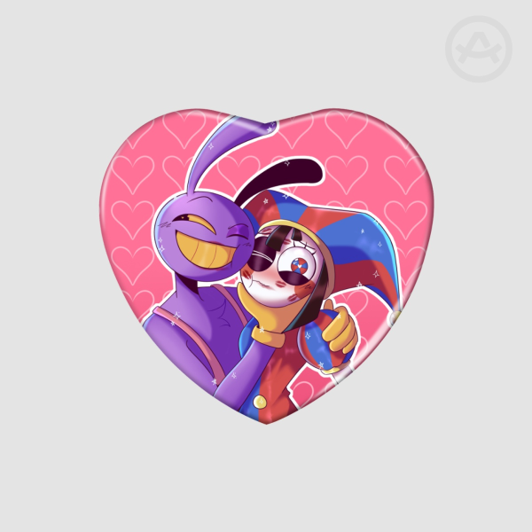 Funnybunny Heart Shape Badge