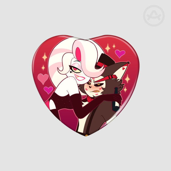Huskerdust Heart Shape Badge