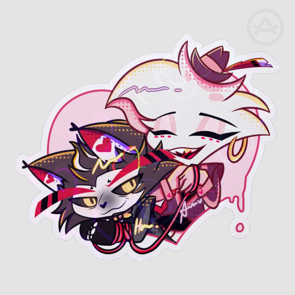 Huskerdust Overlords Heart Colored Edge Die Cut Stickers