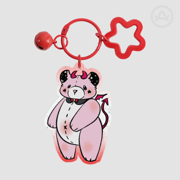 Devil Bear Acrylic Keychain