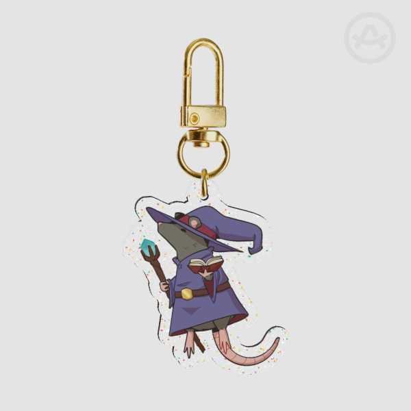 Wizard Glitter Acrylic Keychain