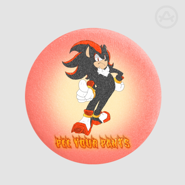 Shadow Pee Your Pants - Plush Badge