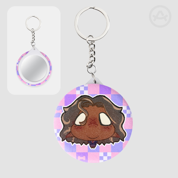 zephyra Plush Badge Mirror Keychains