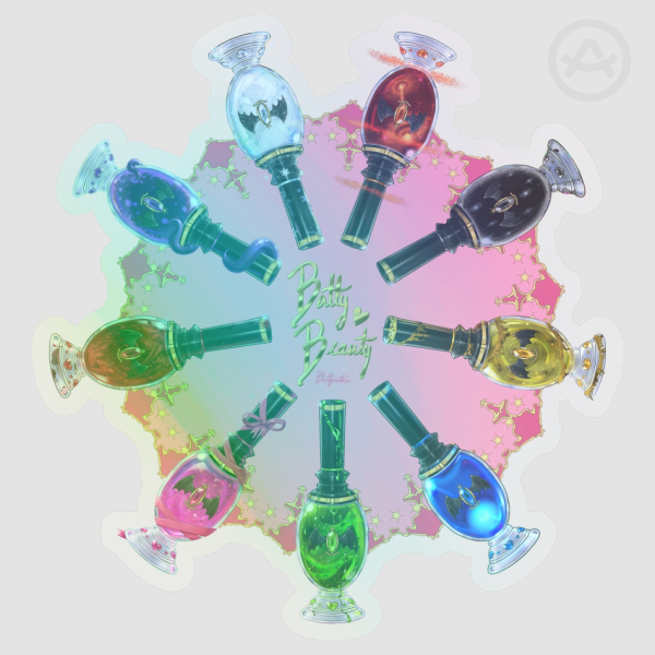 BB NailPolish Wheel - Clear PET Vinyl Die Cut Sticker