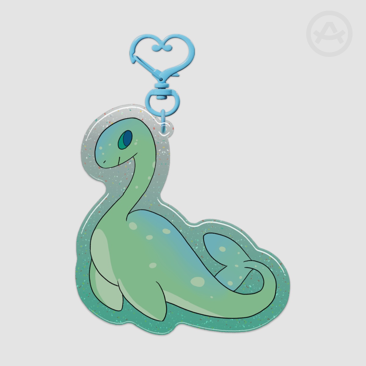 Lil Nessie - Glitter Epoxy Acrylic Keychain