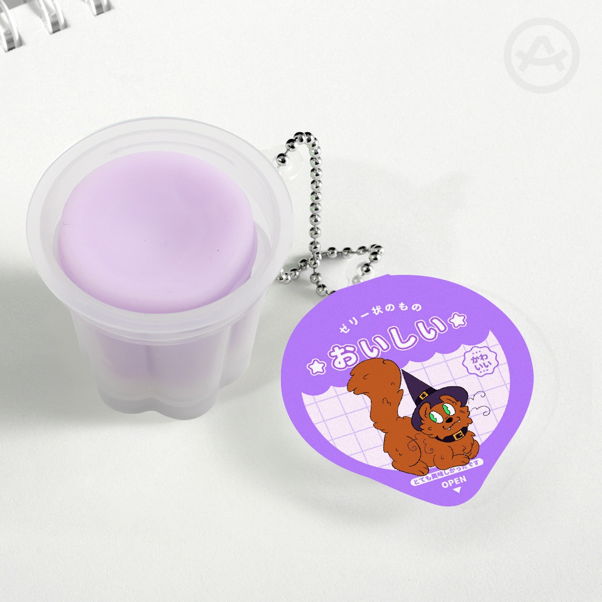 Witch Kitty - Pudding Jelly Keychain