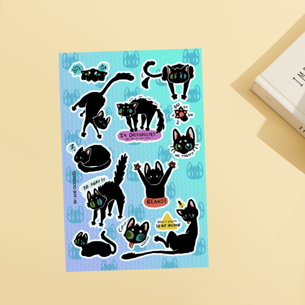 "DotDot" el gato (Coated Paper Stickers Sheet)