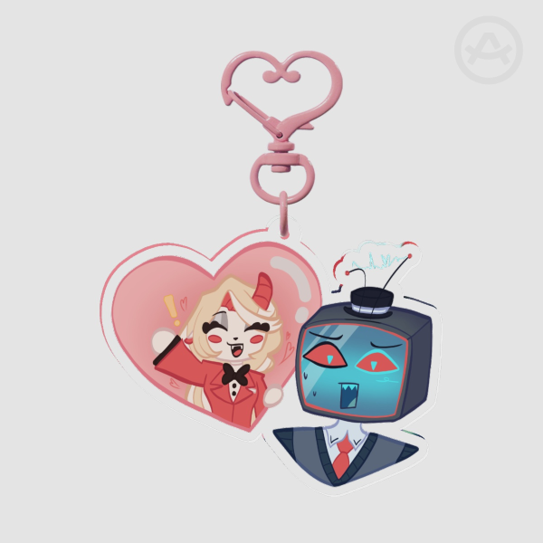 staticbelle heart keychain!