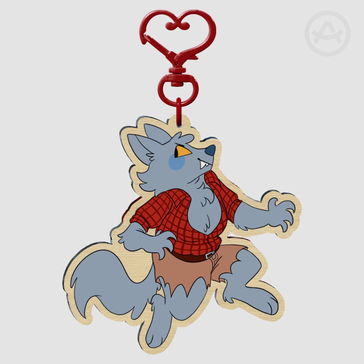 Lil Werewolf - Wood Keychain
