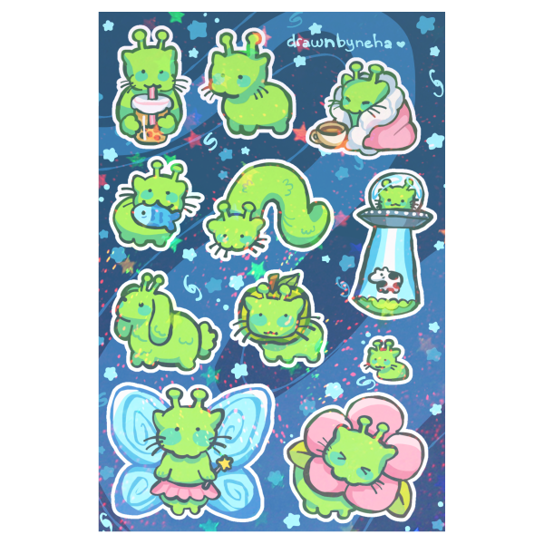 Glorp Holo Star Coated Sticker Sheet
