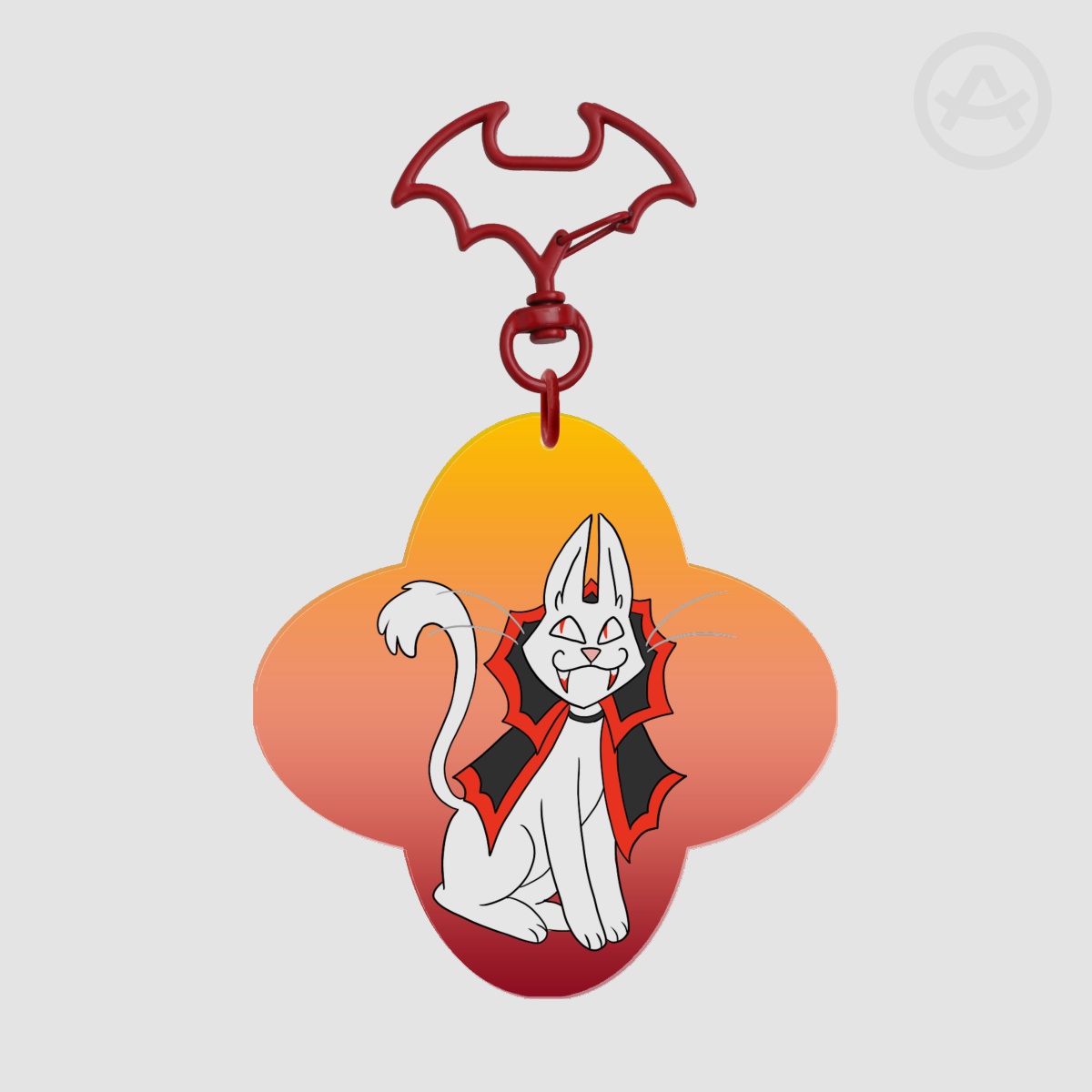 Vampire Kitty - Colored Acrylic Keychain