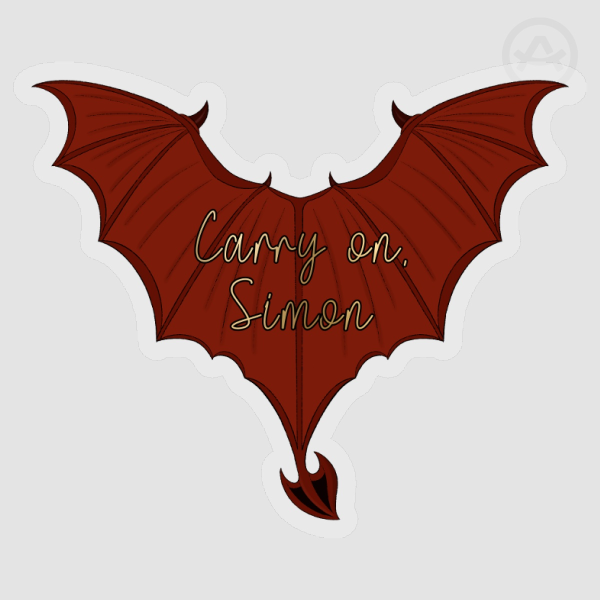 Carry On Simon Vinyl Sticker