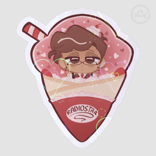 human alastor in a crepe! (sticker)