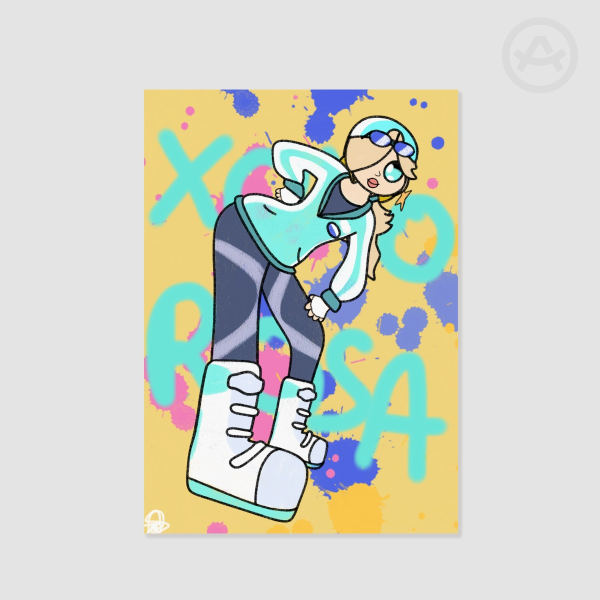 Rosalina mkw graffiti poster (A4)