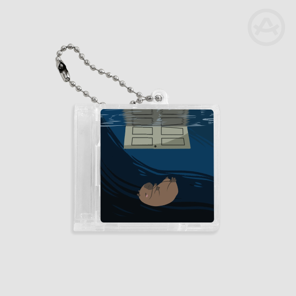 Capybillie Eilish Hit me Hard and Soft CD Keychain