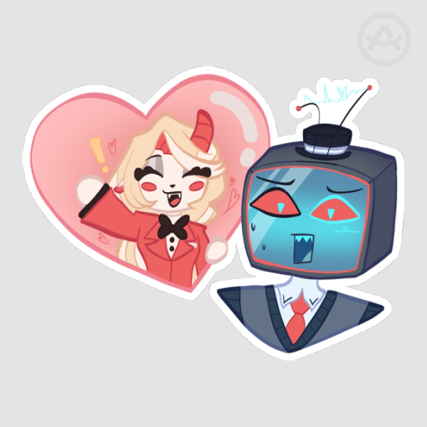 staticbelle heart! (sticker)