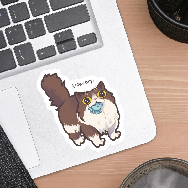 Thievery glossy sticker