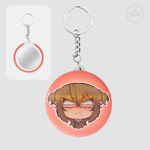 Ziva Plush Badge Mirror Keychains
