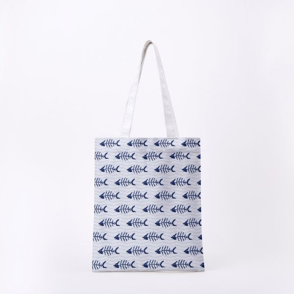 Bonefish Seamless Pattern || Full-print Canvas Tote Bag