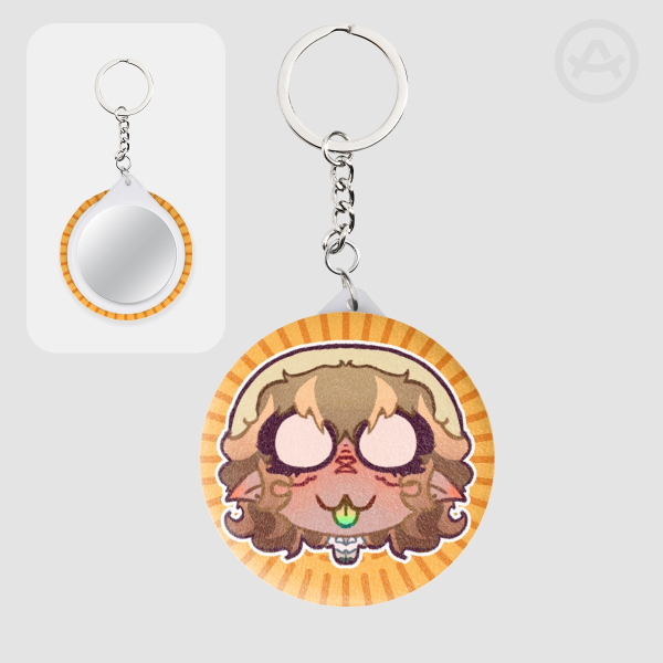 elowen Plush Badge Mirror Keychains