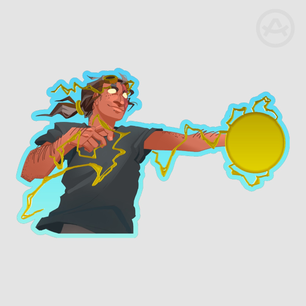 Céfiro foil press sticker