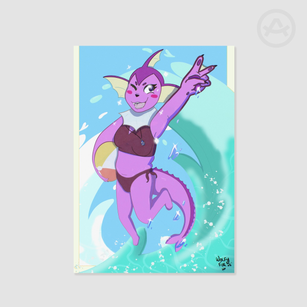 Vaporeon Girl Print