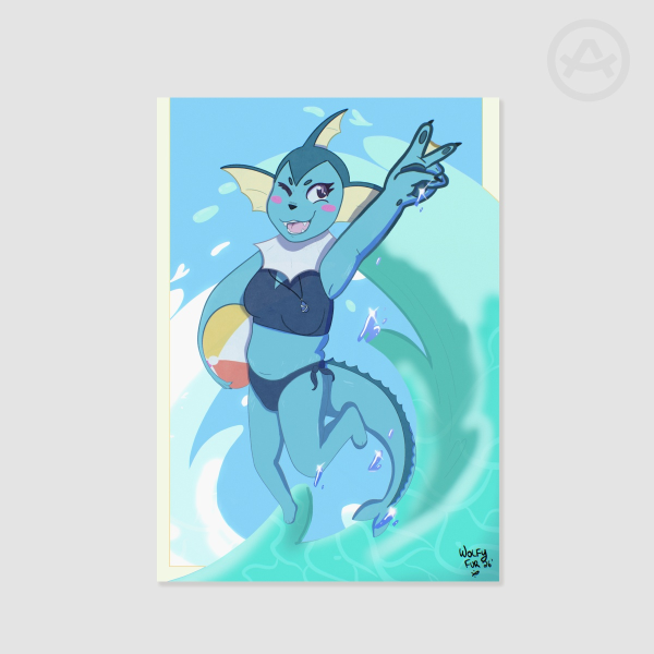 Vaporeon Girl Print