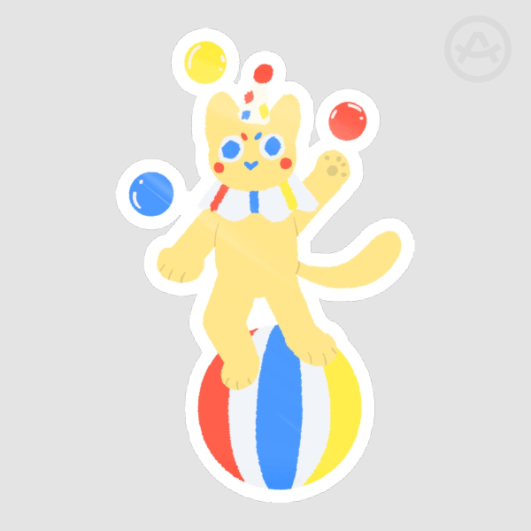 Clown Cat Sticker
